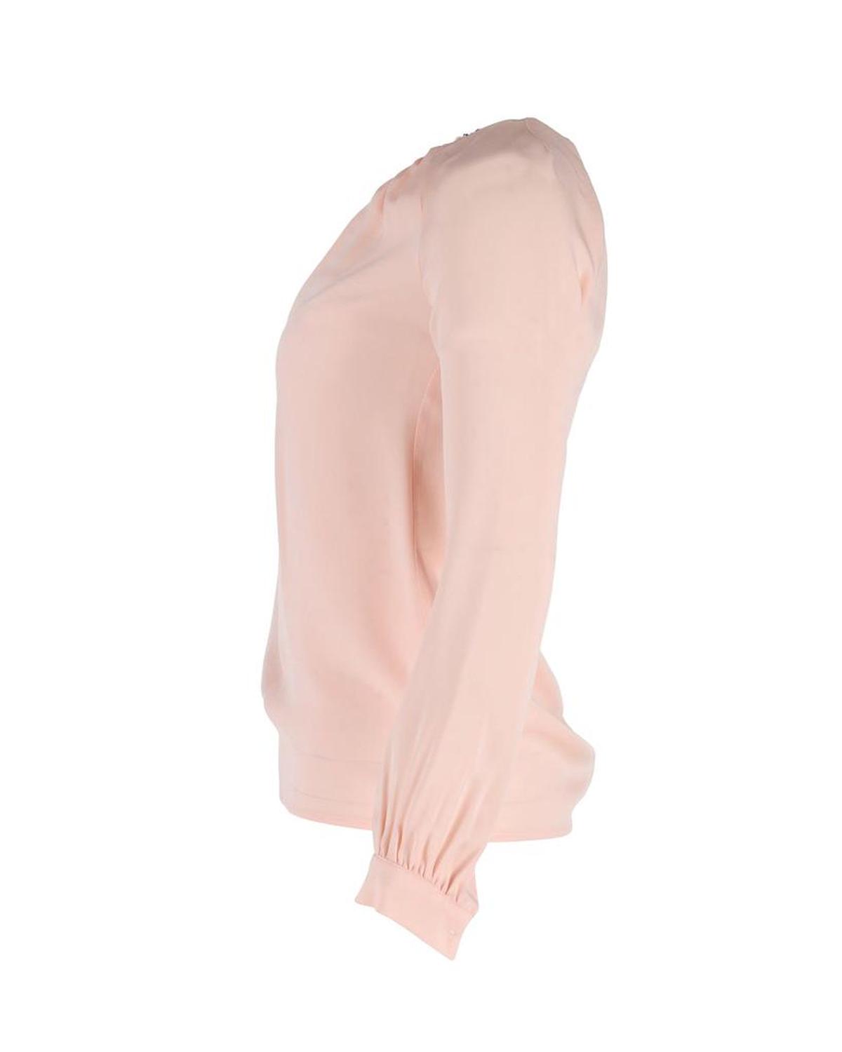 Michael Michael Kors Chain-Linked Blouse in Pink Silk