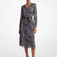 Kate Ocelot Print Georgette Dress