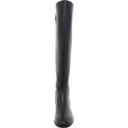 June Womens Zip Up Slip On Knee-High Boots