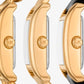 Petite Monroe Gold-Tone and Crocodile-Embossed Leather Watch Strap Set