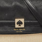 Kate Spade Beige/black Woven Straw And Leather Loula Shoulder Bag