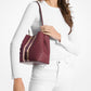 Pratt Medium Signature Logo and Metallic Shoulder Bag