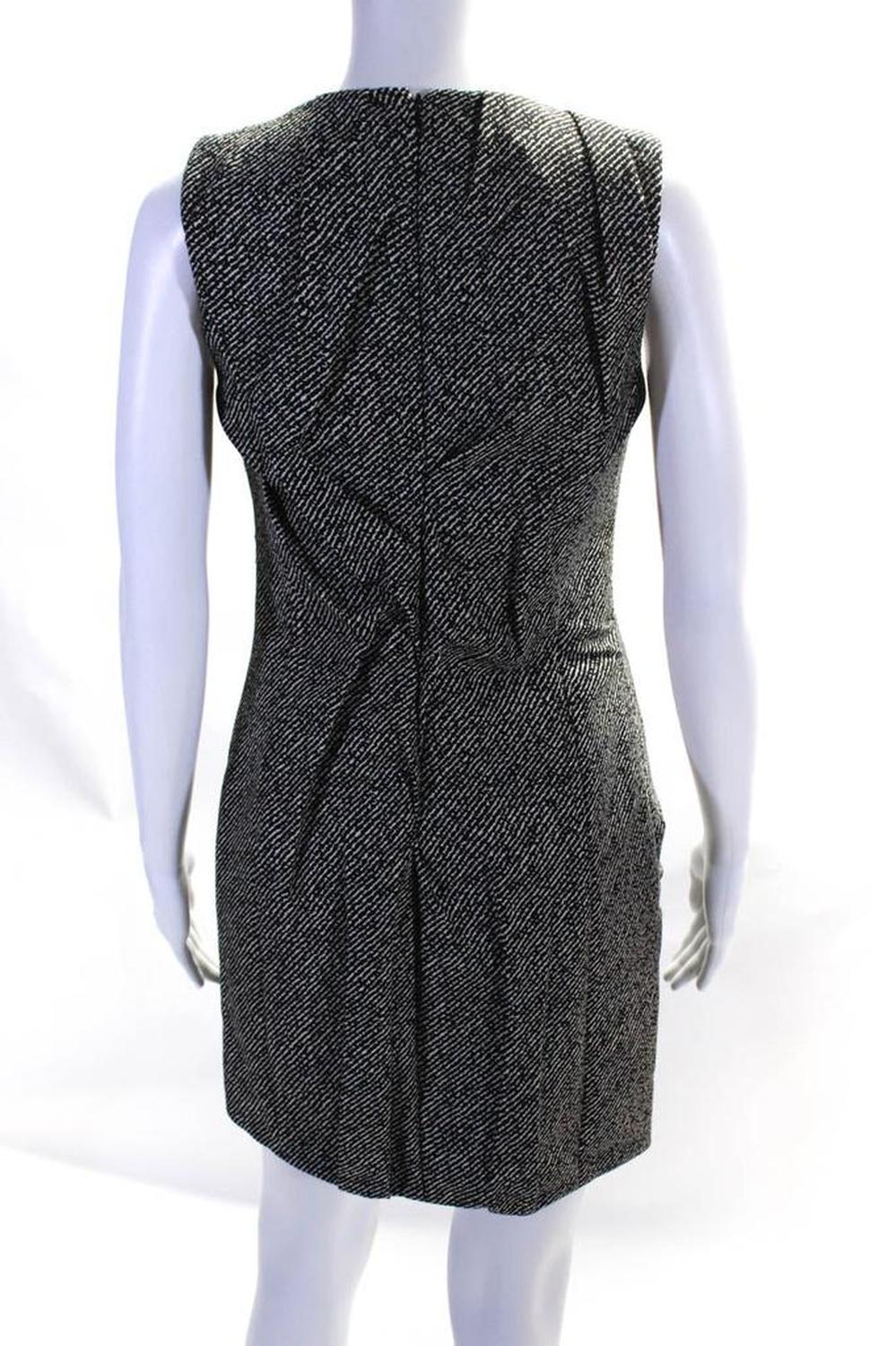 Michael Kors Womens Sleeveless Striped Mini Pencil Dress Black & White