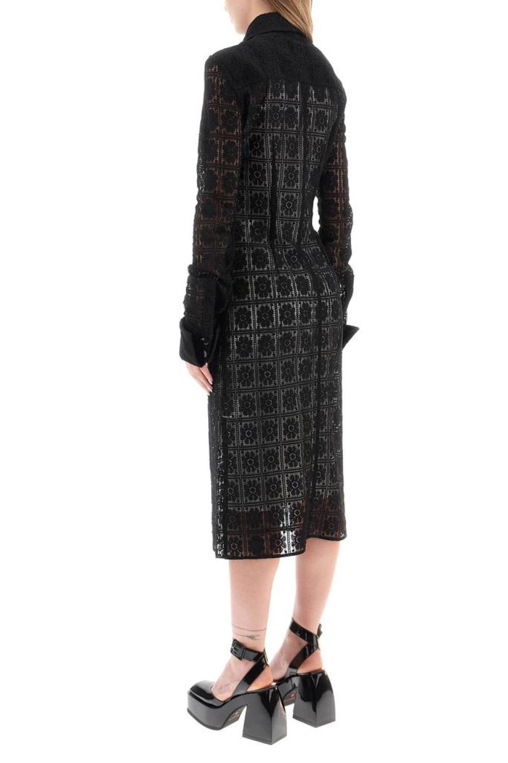 Sportmax 'recente' Shirt Dress In Valencienne Lace