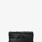 Sorrento Hand-Stitched Fringe and Leather Foldover Clutch