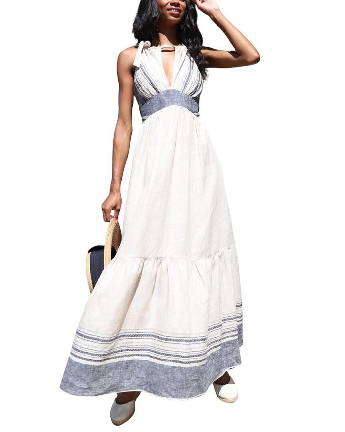 Eva Franco Lamar Linen Maxi Dress