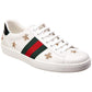 Gucci Ace Embroidered Bee Leather Sneaker