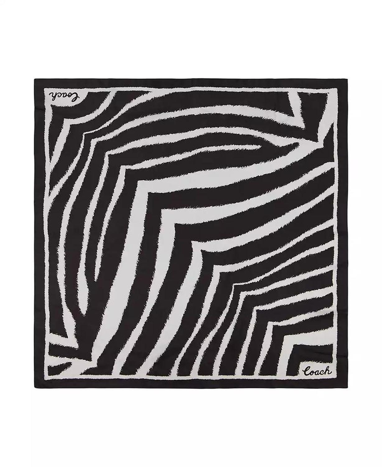 Women's Zebra Printed Silk Square Scarf