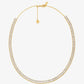 Pavé Precious Metal Plated Brass Tennis Necklace