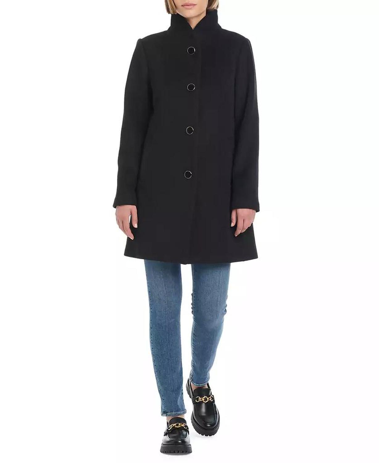 Women's Single-Breasted Stand-Collar Coat