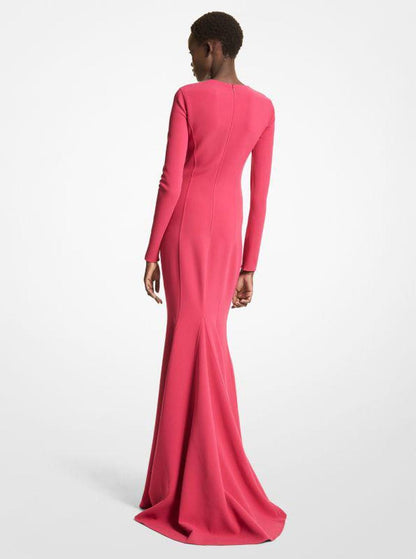 Stretch Wool Fishtail Gown