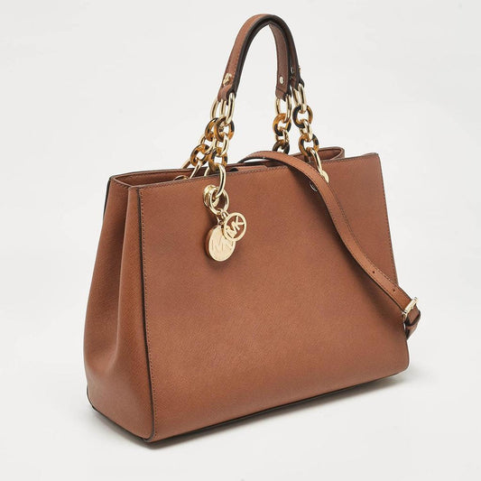 Michael Kors Brown Leather Large Cynthia Tote