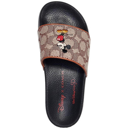 Disney Parks Signature  Womens Logo Disney Slide Sandals