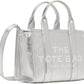 Silver 'The Metallic Leather Small' Tote