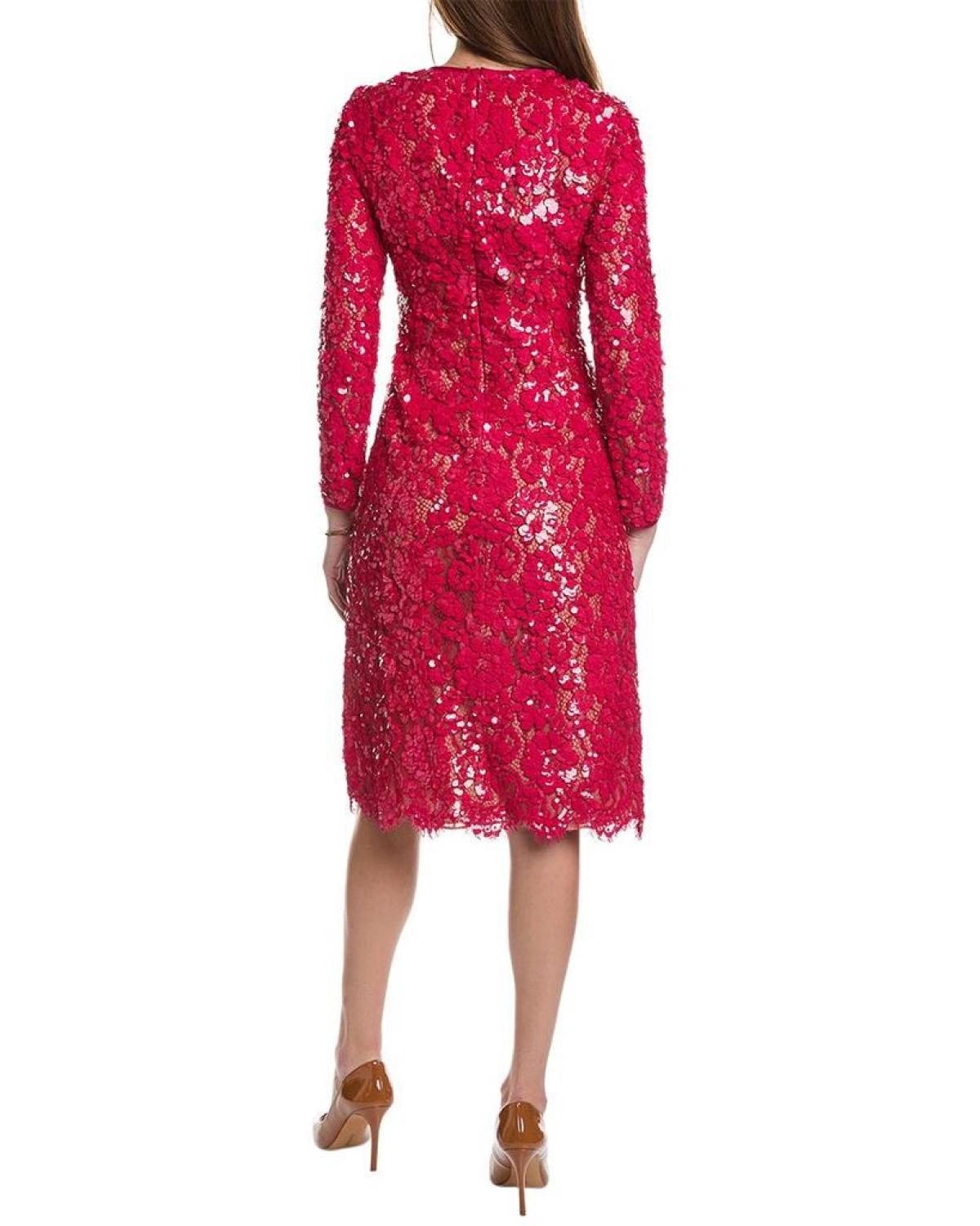 Michael Kors Collection Sequin Lace Silk-Lined Midi Dress