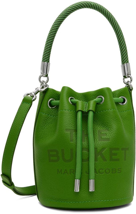 Green 'The Leather Bucket' Bag