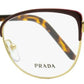 Prada Women's Oval Eyeglasses VPR 63X 09B-1O1 Gold/Havana 53mm