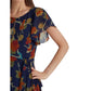 Floral Ruffle-Trim Georgette Dress