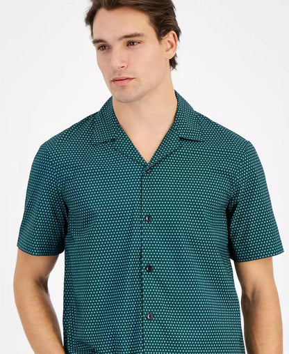 Men's Printed Short Sleeve Camp Shirt