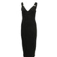 Michael Kors Sleeveless Dress with Buckle Strap in Black Viscose