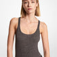 Ribbed Metallic Stretch Viscose Bodysuit