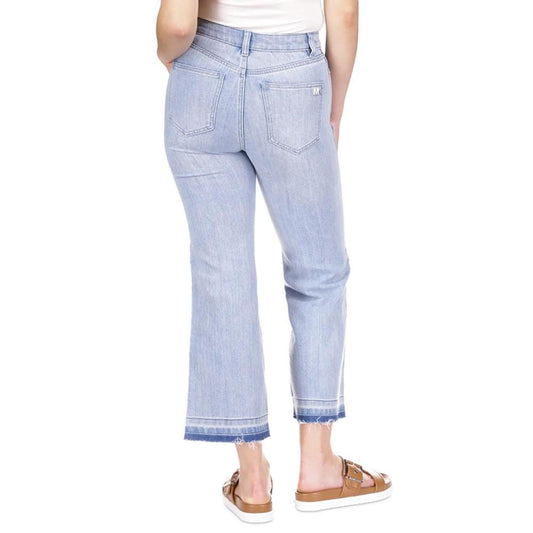 Women's Button-Fly Flared Cropped High-Rise Jeans