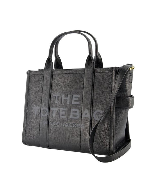 The Medium Tote Bag -  -  Black - Leather