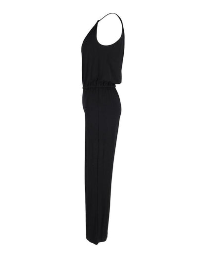 Michael Kors Halter Jumpsuit With Belt in Black Cotton