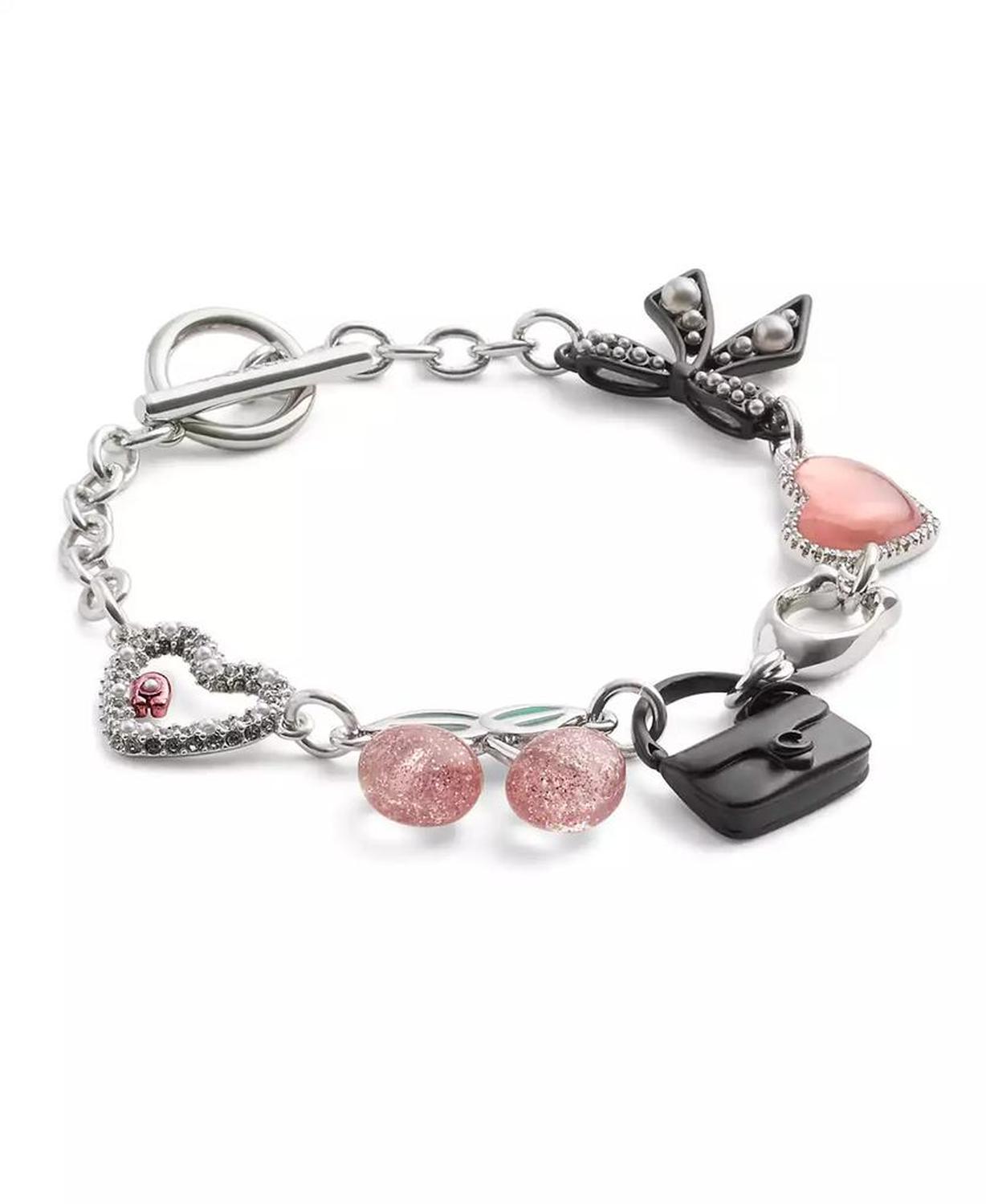 Faux Stone Signature Bowtique Charm Bracelet