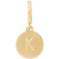 Gold-Tone Initial Polished Disc Charm Pendant