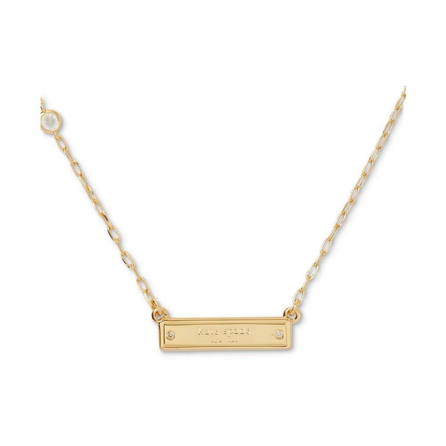 Gold-Tone Sam Icon Bar Pendant Necklace, 16" + 3" extender