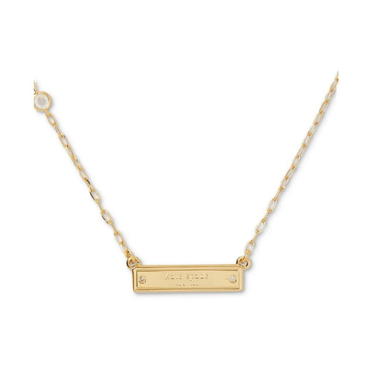 Gold-Tone Sam Icon Bar Pendant Necklace, 16" + 3" extender