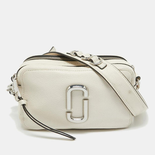 Marc Jacobs Off White Leather The Sofshot Camera Bag