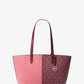 Jet Set Medium Two-Tone Logo Tote Bag