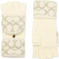 Signature C Metallic Knit Pop Top Gloves