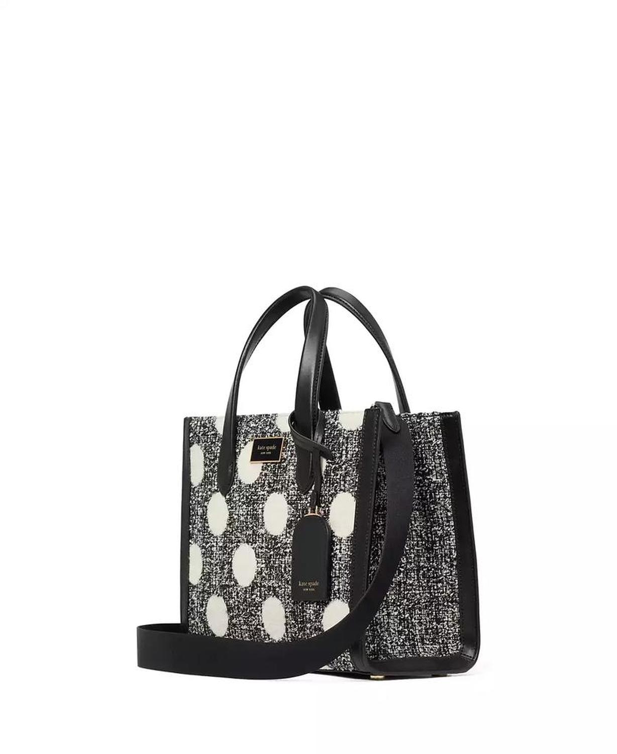 Manhattan Dot Tweed Small Tote Bag