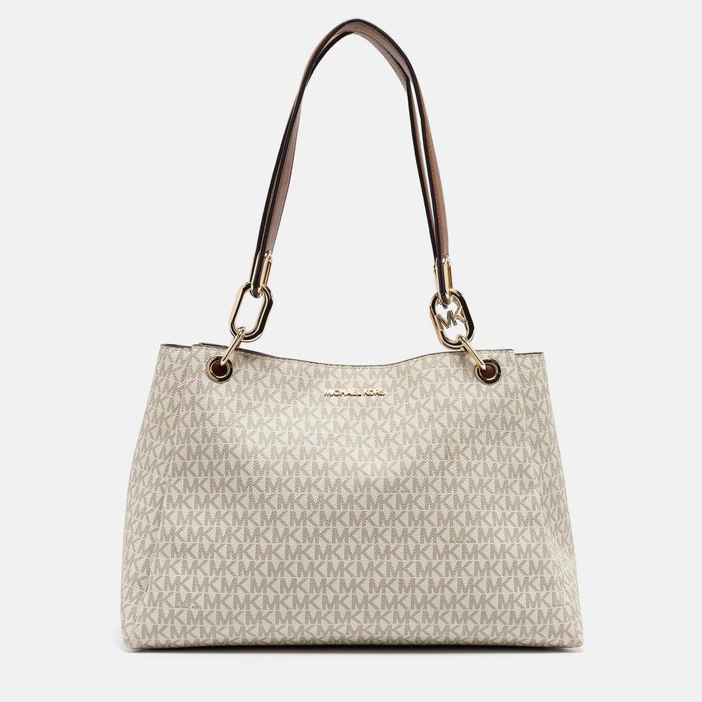 Michael Kors  Signature Coated Canvas And Leather Trisha Tote