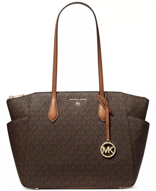 Marilyn Logo Medium Top Zip Tote