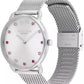 Women's Elliot Silver Tone Stainless Steel Mesh Bracelet Watch, 36mm