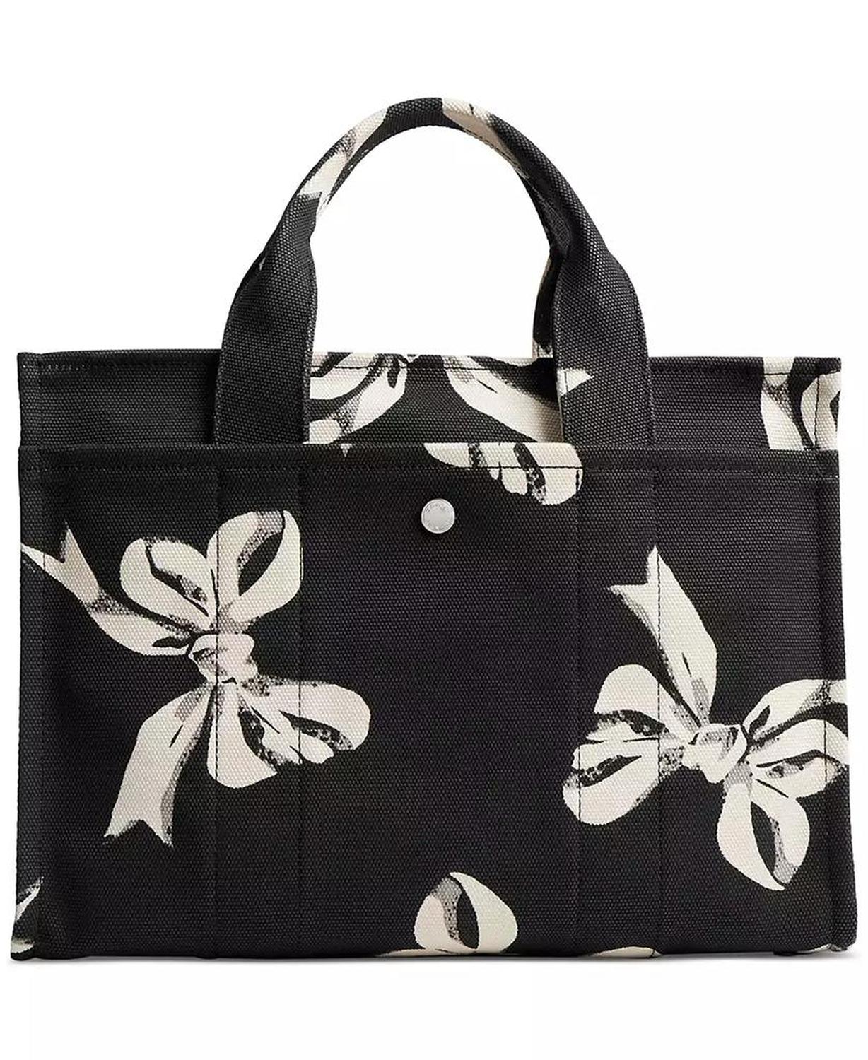 Bow-Print Canvas Cargo Tote