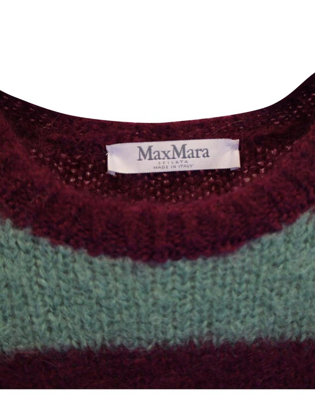 Max Mara Striped Sweater in Multicolor Mohair