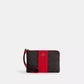 Coach Outlet Corner Zip Wristlet In Signature Canvas With Stripe