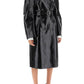 Sportmax 'faggi' Crocodile-Effect Vinyl Trench Coat