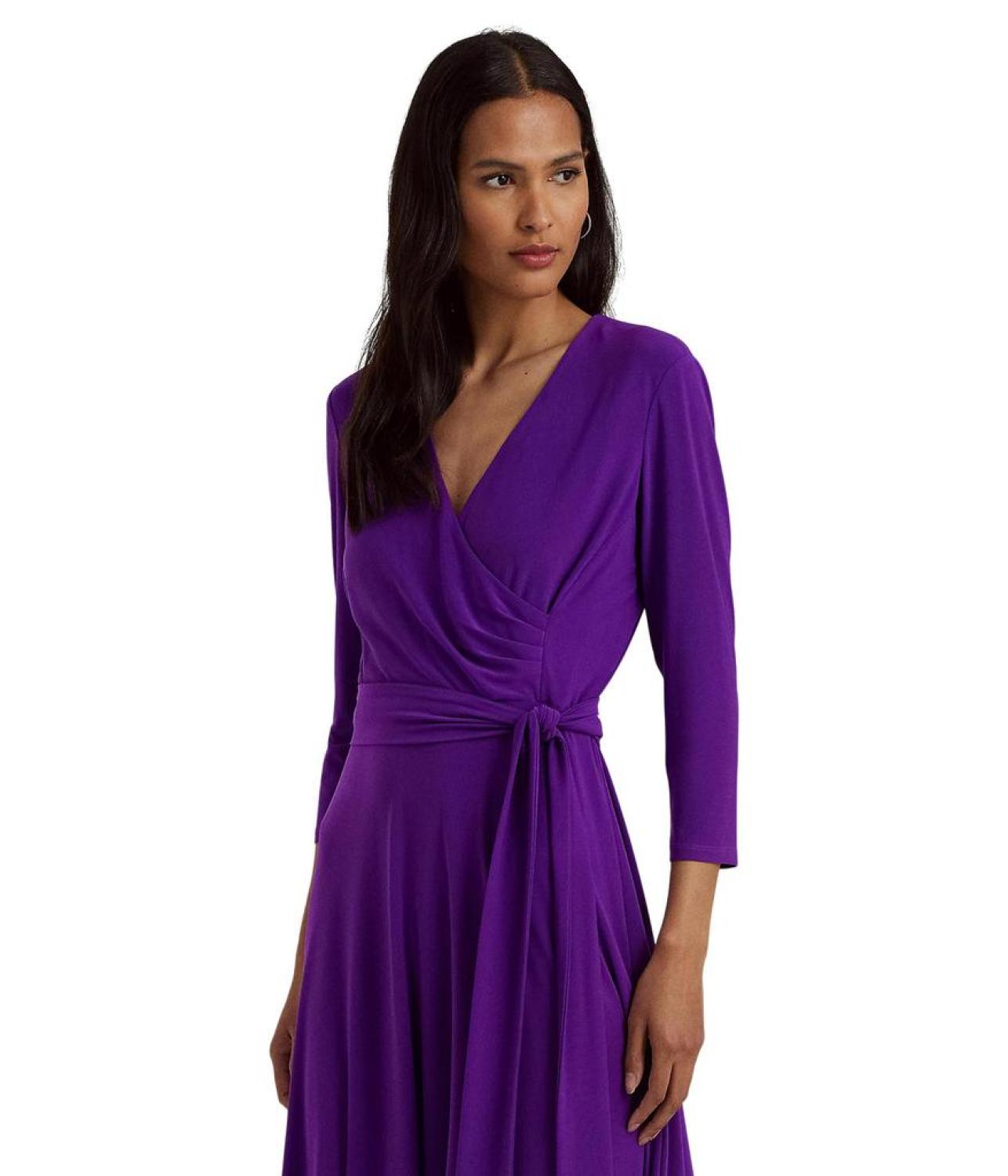 Surplice Jersey Dress