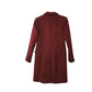 Michael Kors Double Breasted Felt Coat in Burgundy Wool