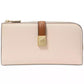 Deco Colorblocked Pebbled Leather Slim Zip Wallet