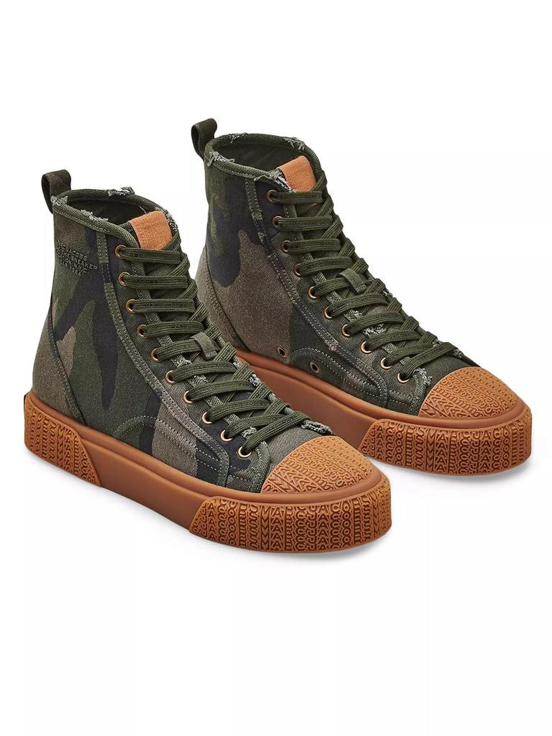 The High Top Camouflage Jacquard Sneakers