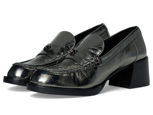 Natalie Crinkled Metallic Loafer