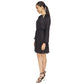 Women's Snakeskin-Print Plisse Long-Sleeve Dress