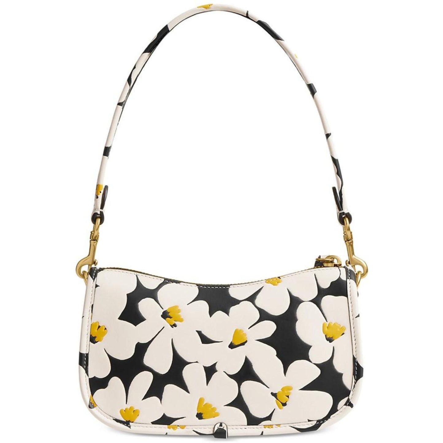 Swinger 20 Floral Print Leather Bag